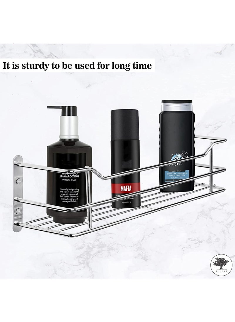 sulfar Anti Rust Stainless Steel Multipurpose Wire Shelf 18 Inch Bathroom Rack Perfume Rack Shampoo Rack Store Rack for Bathroom and Kitchen (18x4x4 inch) Silver  - Image 4