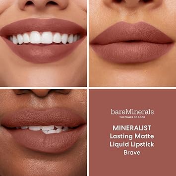 bare Minerals bareMinerals Mineralist Lasting Matte Liquid Lipstick 35ml Brave - Image 3