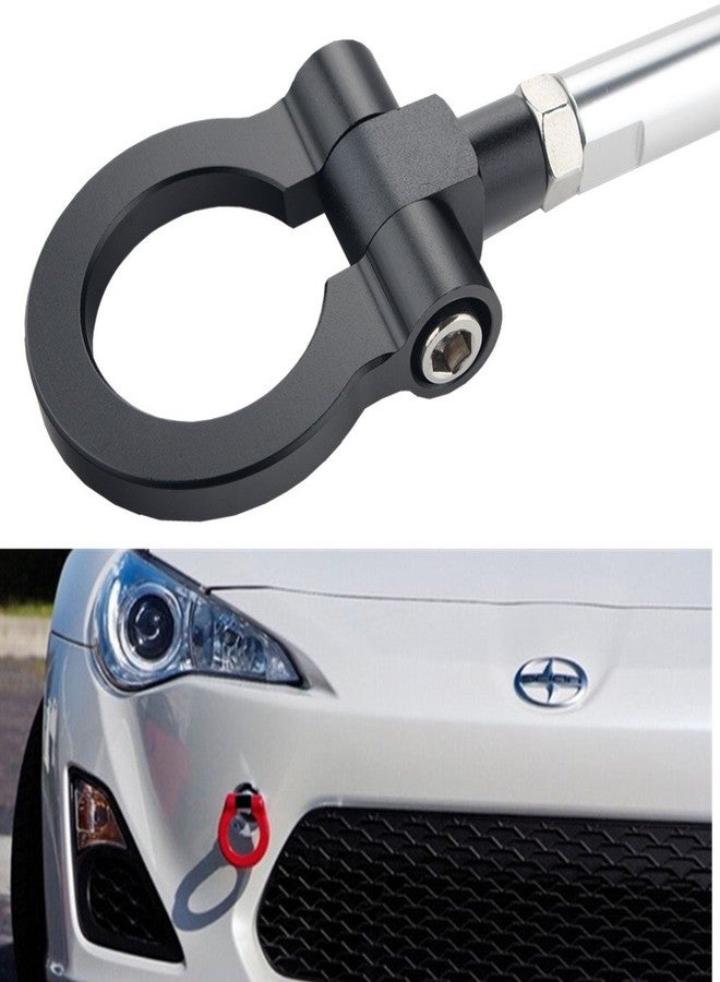 DEWHEL JDM Racing Aluminum Tow Hook Front for Scion FR-S BRZ Impreza WRX Sti Toyota 86 Black - Image 1