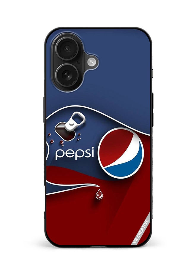 VR CREATIVE Protective Case Cover For Apple iPhone 16 Pepsi Design Multicolour