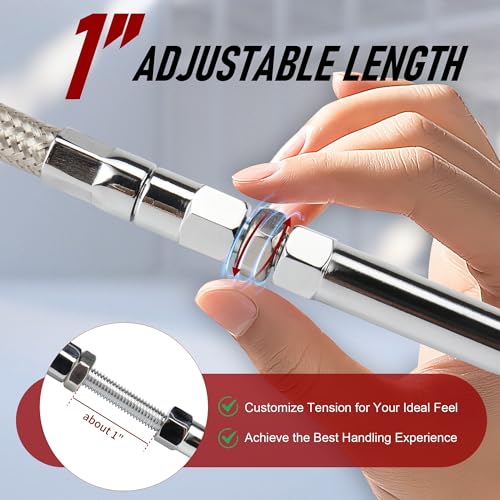TIGERSGATE 62 15/16" Slightly Adjustable Clutch Cable Compatible for 2007-2016 Harley Touring & Softail & Dyna and 18-up softail & 2020-up Touring, Stainless Steel - Image 3