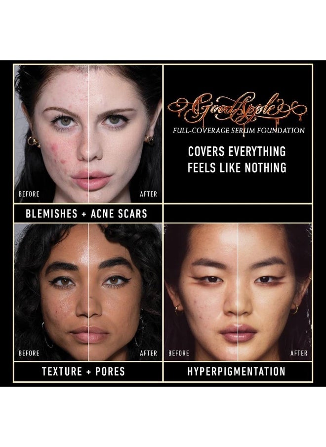 KVD GOOD APPLE FULL-COVERAGE TRANSFER-PROOF SERUM FOUNDATION  Light 018 - For light-medium skin with cool peach undertones