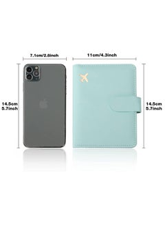 Generic Passport Covers and Luggage Tags, Passport Wallet Rfid Blocking Card Slots,Passport Holder Travel Suitcase Tag (Cyan)  - Image 5