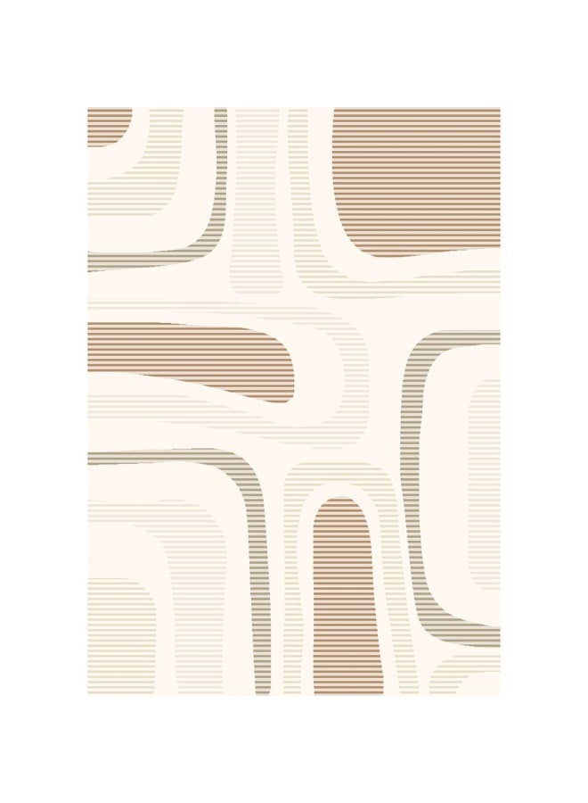 DANUBE HOME La Perle Modern Abstracts Rug |Washable Modern Rugs Style | Polypropylene+Polyester Area Rug Floor Covering | Indoor Carpet For Living Room Dining Bedroom 240X340cm-White Rust-231200400521 - Image 4