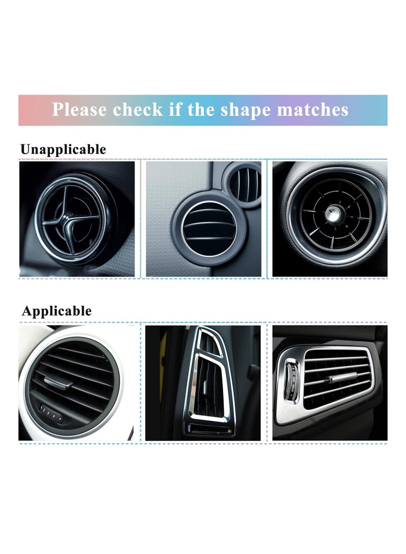 Car Vent Outlet Trim Bling, Air Conditioner Accessories for All Straight Air Vent Outlet, for Women (10 Pieces) - Image 5