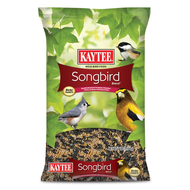Kaytee Songbird Wild Bird Seed Food, Blended for Grosbeaks, Chickadees, Titmice, Cardinals, Nuthatches & More, 7 Pounds - Image 1