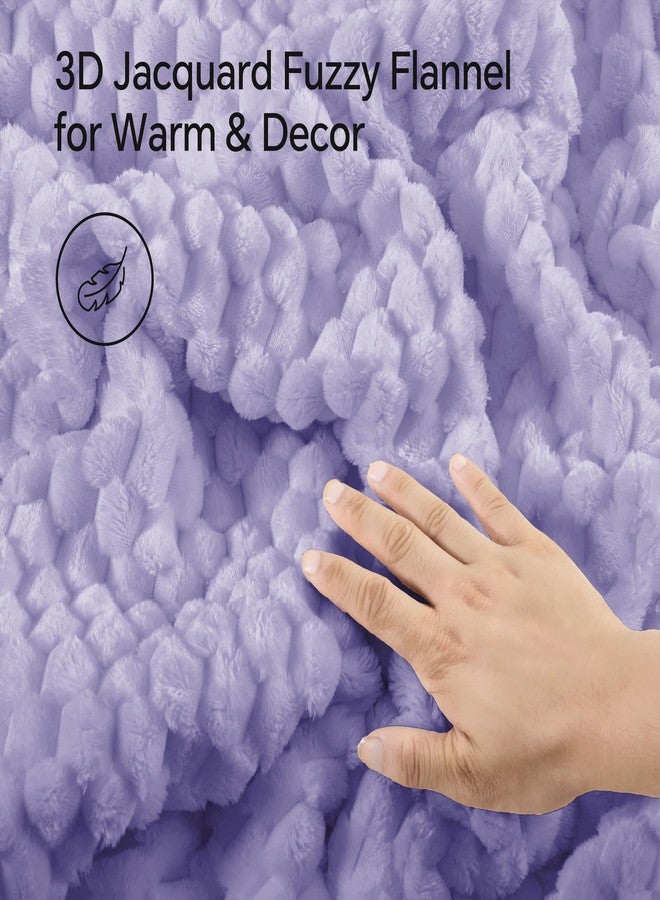 BEDELITE Fluffy Queen Comforter Set - Light Purple Fleece Soft Comforter for Queen Size Bed, Luxury Warm Bedding Set for Winter, Fuzzy Bed Set 3 Pieces (1 Comforter, 2 Pillowcases) - Image 2