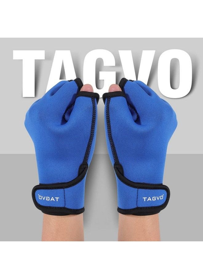 TAGVO - Aquatic Gloves For Helping Upper Body Resistance Webbed Swim Gloves Well Stitching No Fading Sizes For Men Women Adult Children Aquatic Fitness Water Resistance Training - Image 1