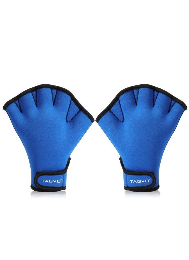 TAGVO - Aquatic Gloves For Helping Upper Body Resistance Webbed Swim Gloves Well Stitching No Fading Sizes For Men Women Adult Children Aquatic Fitness Water Resistance Training - Image 1