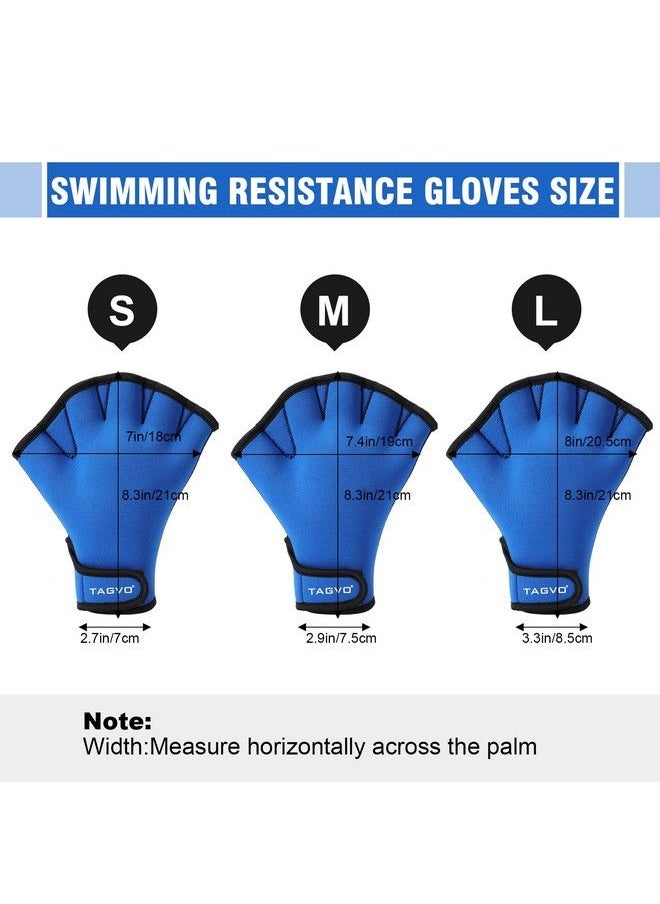 TAGVO - Aquatic Gloves For Helping Upper Body Resistance Webbed Swim Gloves Well Stitching No Fading Sizes For Men Women Adult Children Aquatic Fitness Water Resistance Training - Image 1