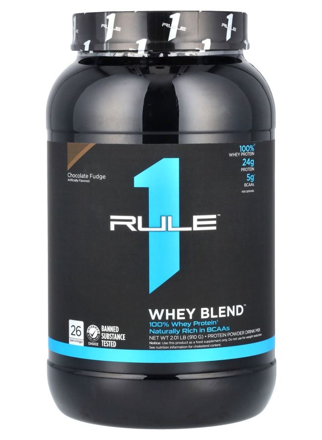 Whey Blend Protein Powder Drink Mix Chocolate Fudge 2.01 lb (910 g)