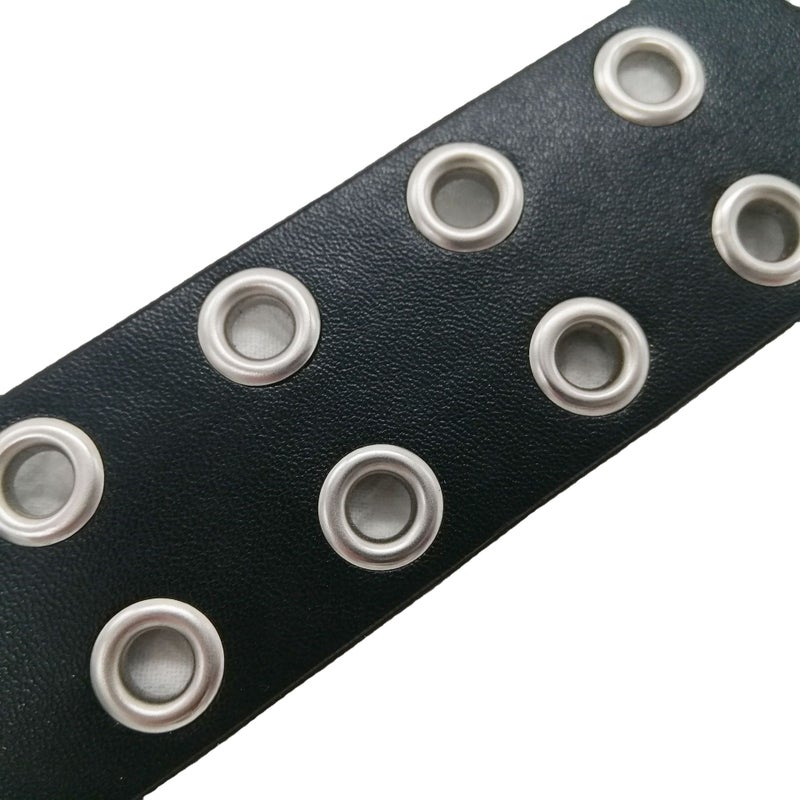Fashion Double-Pin Buckle Baotou Belt Women'S Accessories Girl'S White Air Eye Belt Jeans Double-Empty Buckle Belt Student - Image 5
