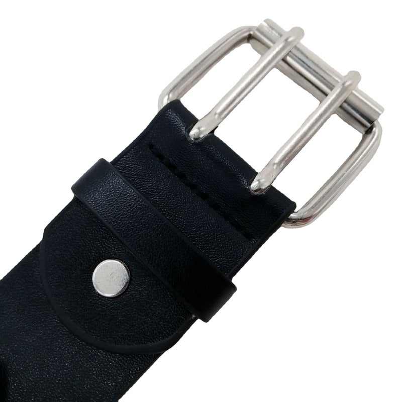 Fashion Double-Pin Buckle Baotou Belt Women'S Accessories Girl'S White Air Eye Belt Jeans Double-Empty Buckle Belt Student - Image 4