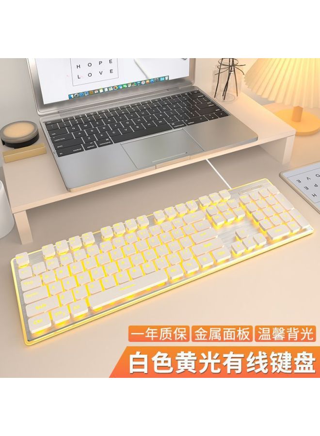 Forerunner Gx710 Silent Keyboard And Mouse With Mechanical Feel, Wired For Computer And Laptop, Suitable For Girls, Office Use, High Value
