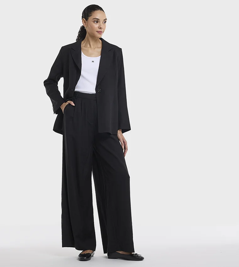 BCBG BCBG Linen Oversized Blazer