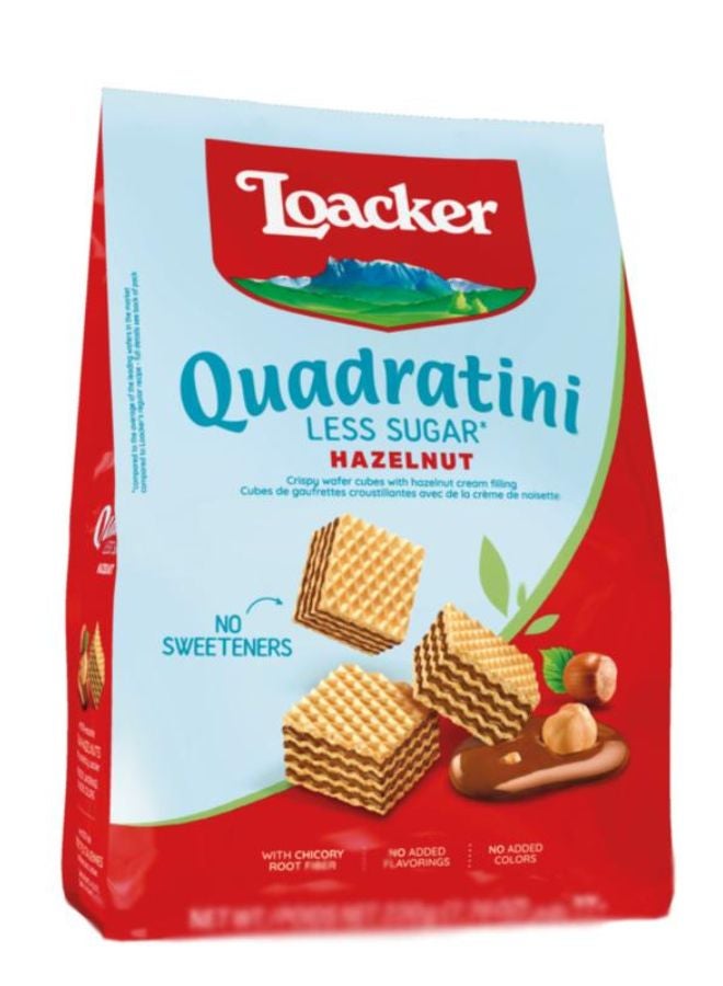 Loacker Quadratini Less Sugar Hazelnut Wafers 116g
