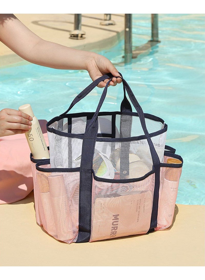 Large Mesh Beach Bag, Foldable Lightweight Sandproof Quick Dry Swim Tote Bag for Swimming, Beach, Pool, Gym - Image 4