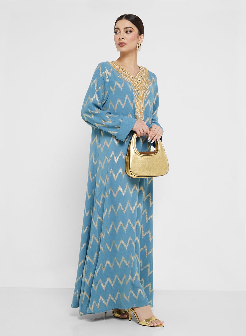 Khizana Printed Jalabiya - Image 1