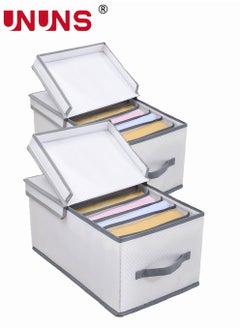 UNUNS 2 Pack Foldable Cube Storage Bin ,Collapsible Covered Storage Boxes For Clothes Storage In Closet,Easy To Carry,Wardrobe Clothes Organizer  - Image 1