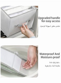UNUNS 2 Pack Foldable Cube Storage Bin ,Collapsible Covered Storage Boxes For Clothes Storage In Closet,Easy To Carry,Wardrobe Clothes Organizer  - Image 5