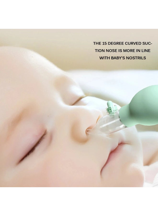 MiniMe Nasal Aspirator For Baby | 0–36 Months | Green | High-Quality Plastic & Soft Silicone & Manual Silicone Bulb Suction & Modular Flow Tube & Double Air Valve & Compact & Easy To Clean - Image 5