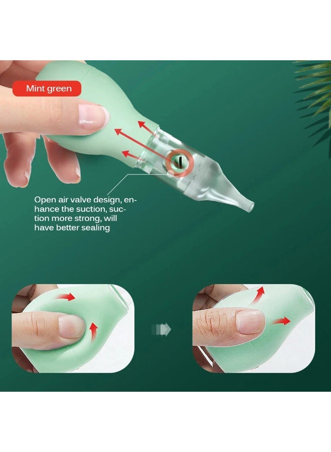 MiniMe Nasal Aspirator For Baby | 0–36 Months | Green | High-Quality Plastic & Soft Silicone & Manual Silicone Bulb Suction & Modular Flow Tube & Double Air Valve & Compact & Easy To Clean - Image 3