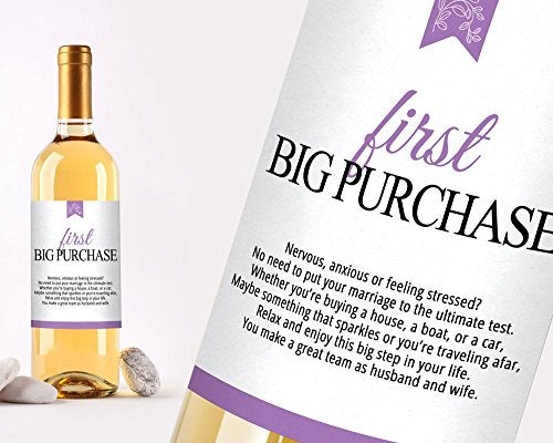 Printed Party Marriage Milestones Wine Bottle Labels, Set of 5 Waterproof Wine Bottle Labels, Wedding Gift, Marriage Milestones, Wedding Firsts - Image 5