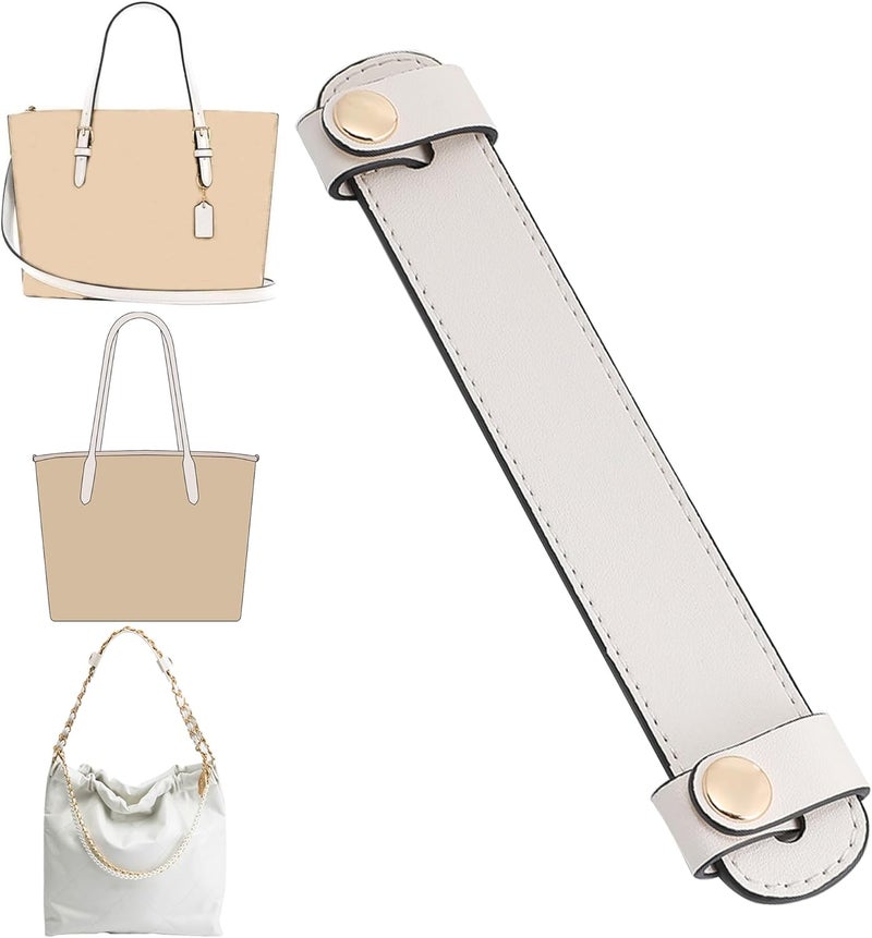 Doxo Upgraded Leather Shoulder Strap Pad for Handbags,Suitable for Lv Neverfull PM MM GM or C.oach City 30 33 Tote Bags And More, Beige, 7.5"x1.2" - Image 1