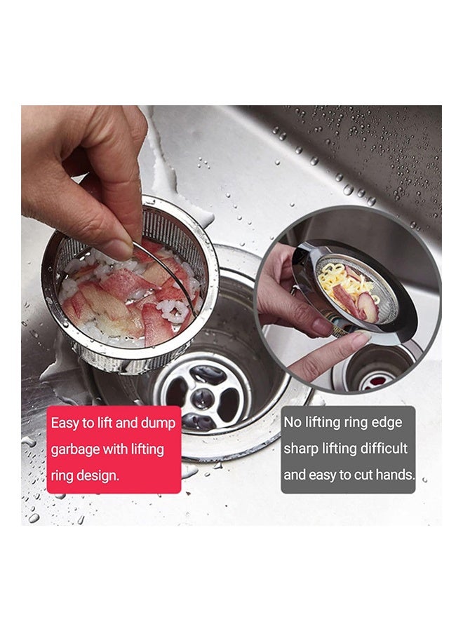 2 Packs Sink Strainer 304 Stainless Steel Kitchen Sink Strainer Anti-Clogging Drain Filter Strainer Kitchen Sink Drain Strainer and 1.6 Inch Deep Kitchen Sink Strainer  - Image 4