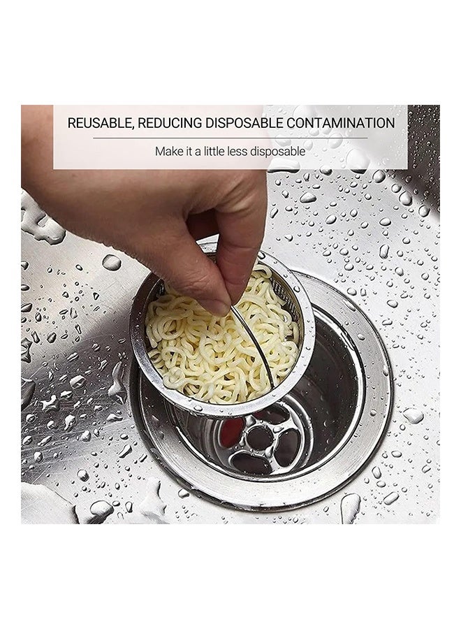 2 Packs Sink Strainer 304 Stainless Steel Kitchen Sink Strainer Anti-Clogging Drain Filter Strainer Kitchen Sink Drain Strainer and 1.6 Inch Deep Kitchen Sink Strainer  - Image 3