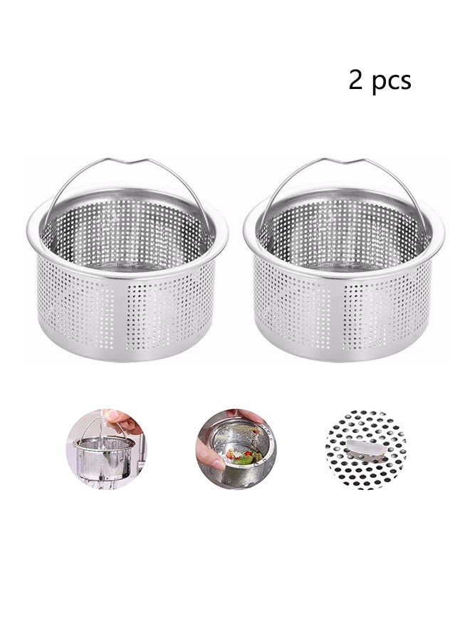 2 Packs Sink Strainer 304 Stainless Steel Kitchen Sink Strainer Anti-Clogging Drain Filter Strainer Kitchen Sink Drain Strainer and 1.6 Inch Deep Kitchen Sink Strainer  - Image 1
