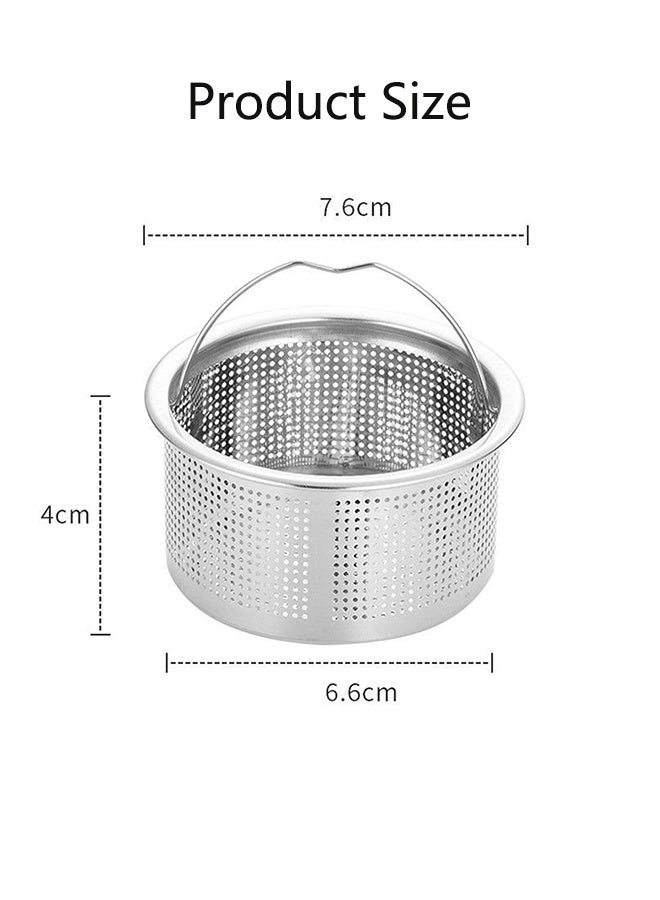 2 Packs Sink Strainer 304 Stainless Steel Kitchen Sink Strainer Anti-Clogging Drain Filter Strainer Kitchen Sink Drain Strainer and 1.6 Inch Deep Kitchen Sink Strainer  - Image 5