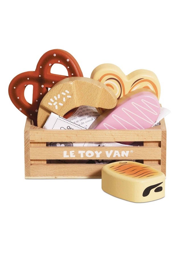 لي توي فان عربة الألعاب - سلة خباز خشبية تعليمية لسوق النحل | ألعاب طعام خشبية | متجر طعام تظاهري في السوبر ماركت - Image 1