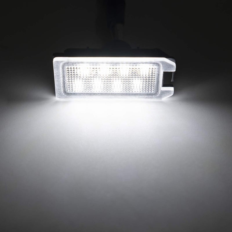 مجموعة إضاءة لوحة الترخيص LED لسيارات جيب جراند شيروكي WK2 وكومباس وباتريوت من 2014 إلى 2020، بديل OEM أبيض زينون 6000K مع 8 مصابيح SMD خالية من الأخطاء - Image 2