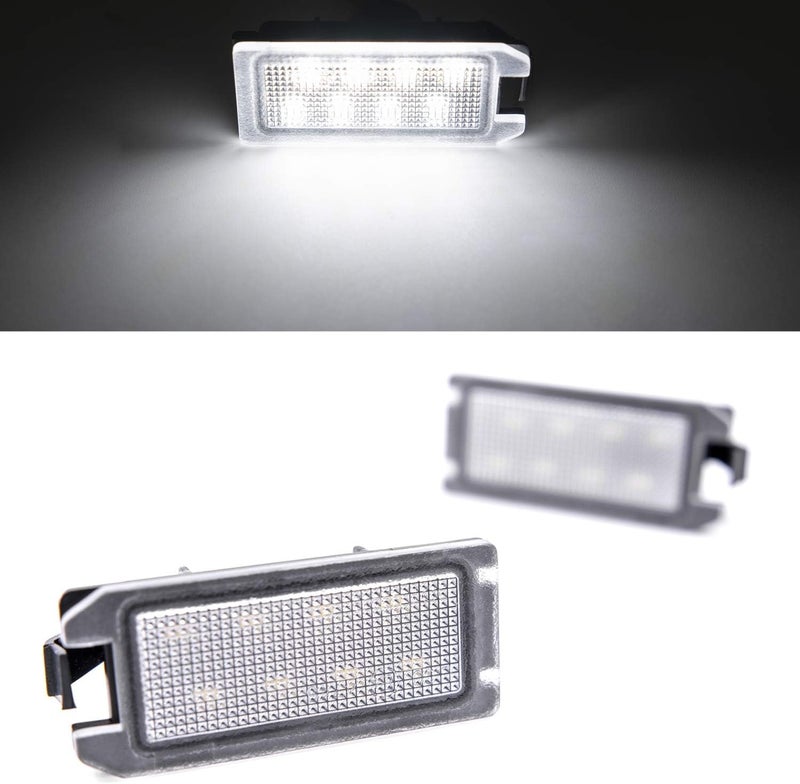 مجموعة إضاءة لوحة الترخيص LED لسيارات جيب جراند شيروكي WK2 وكومباس وباتريوت من 2014 إلى 2020، بديل OEM أبيض زينون 6000K مع 8 مصابيح SMD خالية من الأخطاء - Image 5