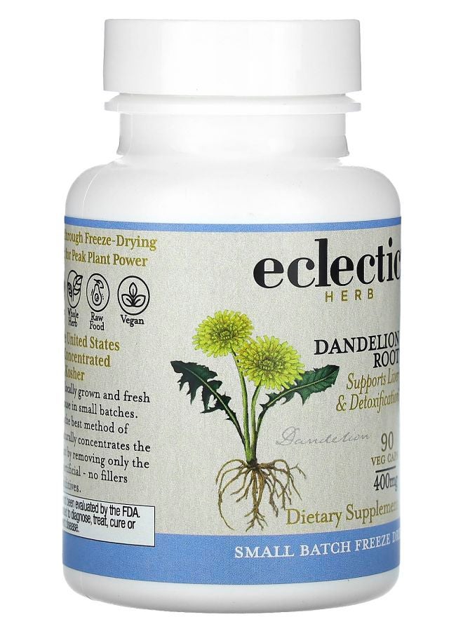 Eclectic Herb Freeze Dried Dandelion Root 400 mg 90 Veg Caps - Image 2