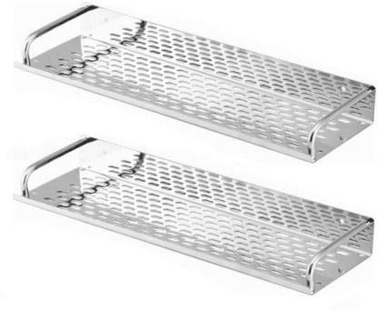 SKS Stainless Steel Shelve 16 Inches Set of 2 pcs Stainless Steel Wall Shelf