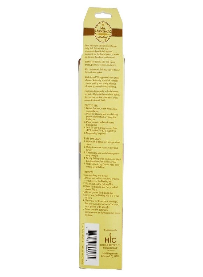 Mrs. Anderson's Baking Non-Stick Silicone Baking Mat - Reusable Oven Liner & Pastry Mat - For Breads, Cookies, Roasting & More - Baker’s Essentials - Heat-Resistant to 480°F - Jelly Roll Baking Mat - Image 4