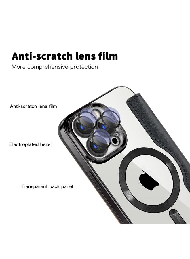 S-TOP Case For iPhone 16 Pro Max Shield MagSafe RFID Anti-theft Leather Phone Case - Image 5