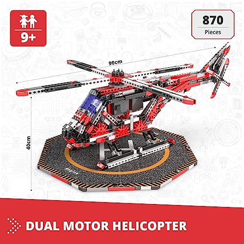 Engino MEGA Builds Dual Motor Helicopter Building Kit for Kids 9 Construction Toys STEM Project Engineering Toys STEM Kit with Motor Included Creative Fun Gift for Boys Girls - Image 5