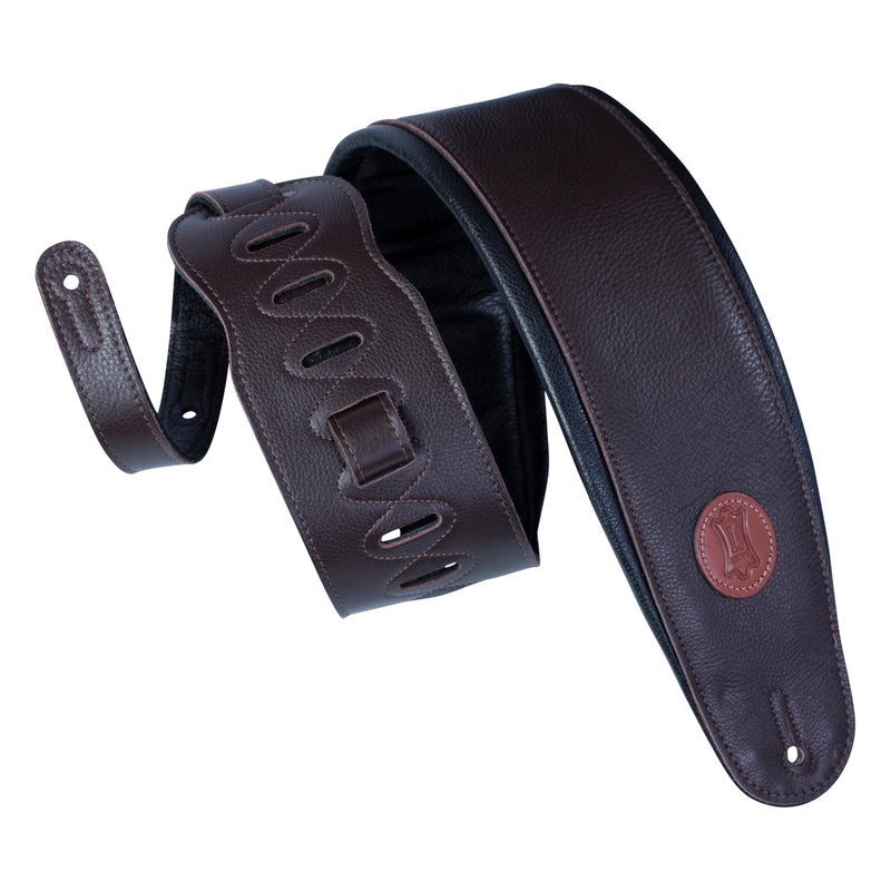 Levys Leathers Signature Legacy Series 45 Garment Leather Guitar Strap Dark Brown MSS24DBR