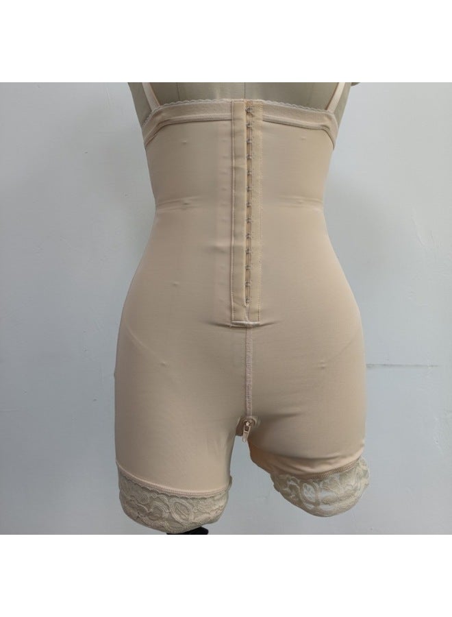 Direct European And American New High Waist Body-fitting Pants Belly Hip-lifting Pants Shoulder Zipper Body-fitting Pants