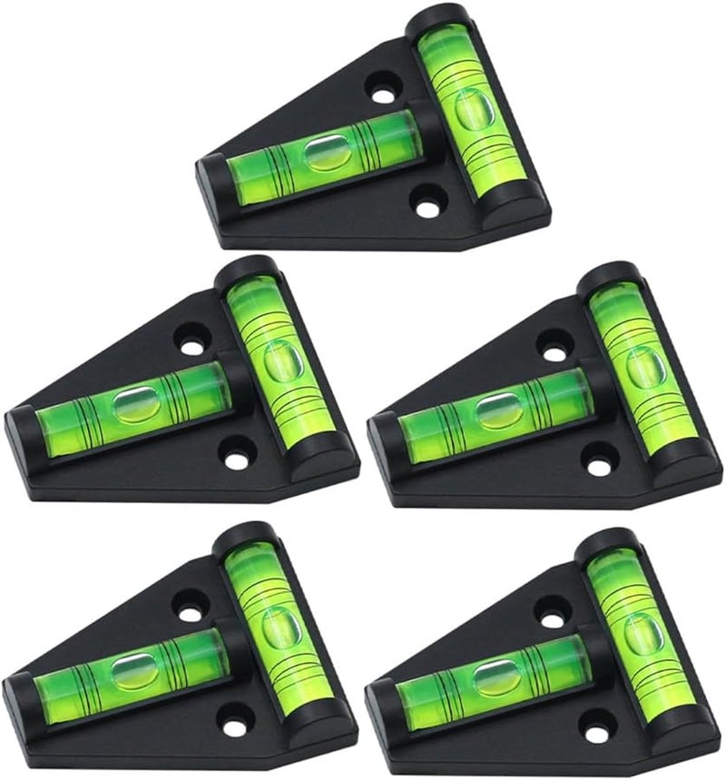 Operitacx 5 قطع فقاعة مستوى المثلث المحمولة T على شكل مستوى الروح للأثاث العربات السكنية المقطورة المعسكرين الأدوات - Image 1