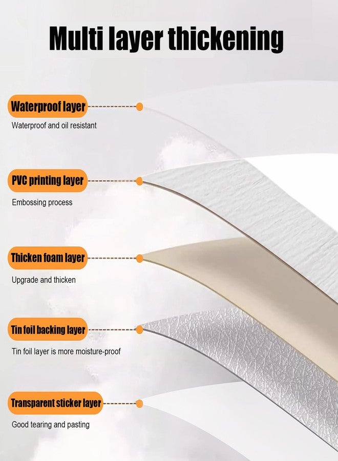Chejiaye Luxury Thicken Wood Grain Peel and Stick Floor Tiles 17.72 "W x 118" L Self-Adhesive Vinyl Flooring Roll - DIY Easy for Wall and Floor,Hard Surface/Waterproof/Anti Slip/Anti Dent (Light Grey) - Image 4