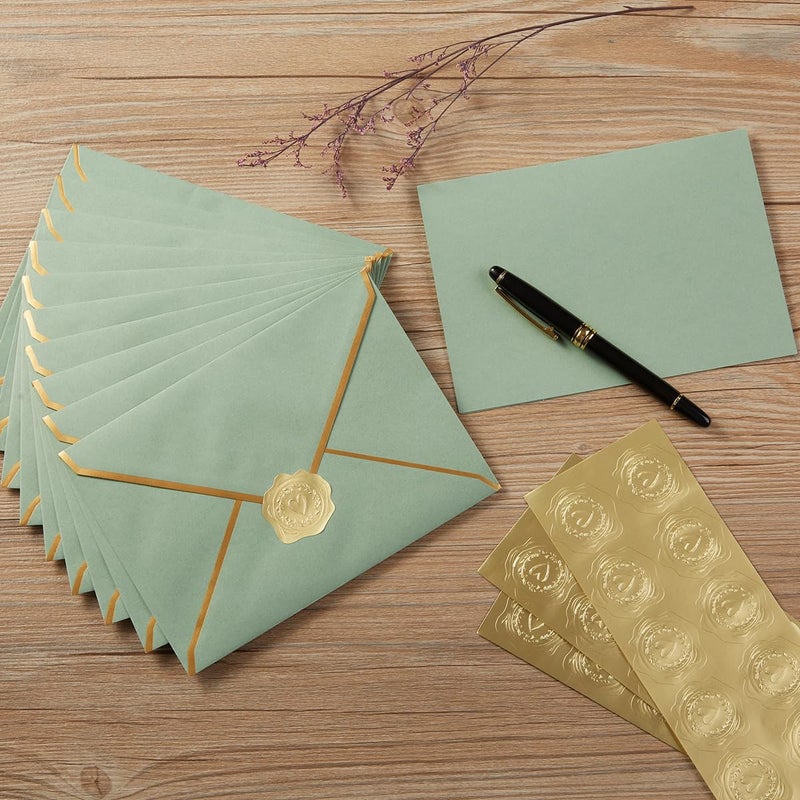Homtable 300 Pieces Embossed Gold Foil Stickers Gold Stickers for Envelopes, Wedding Invitations, Christmas Greeting Cards Envelopes (Gold Heart-Love) - Image 5