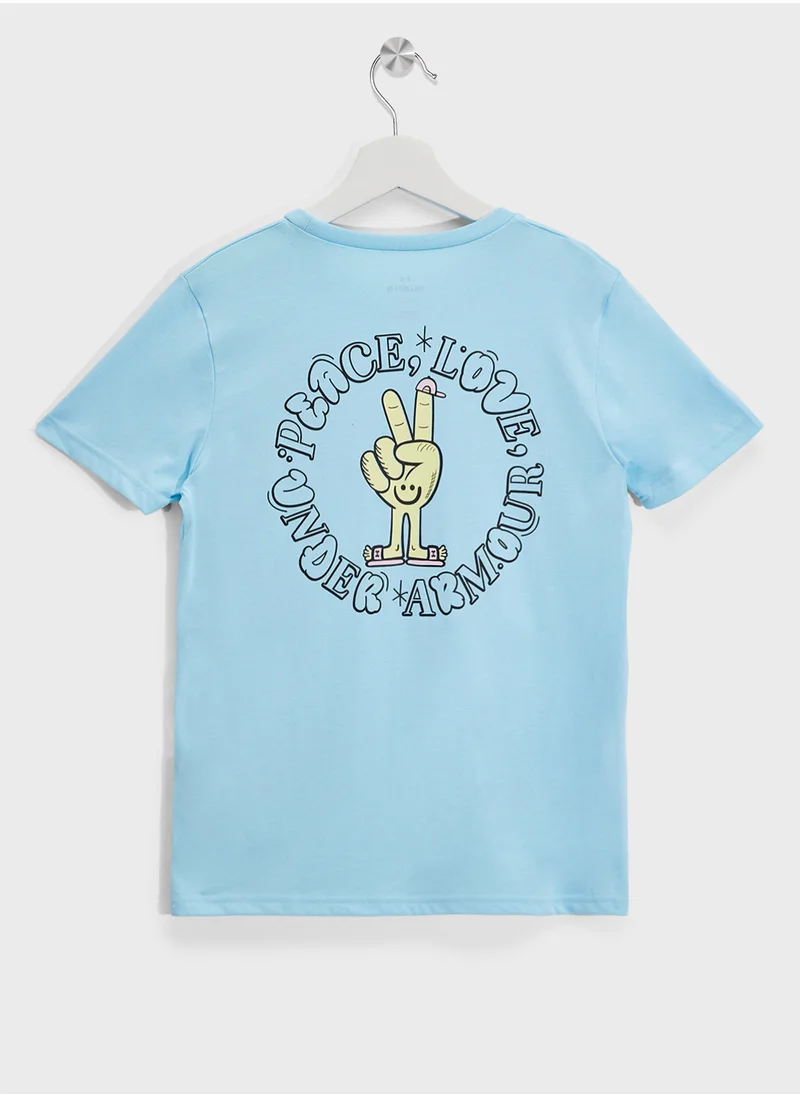 UNDER ARMOUR Youth Peace Love T-Shirt