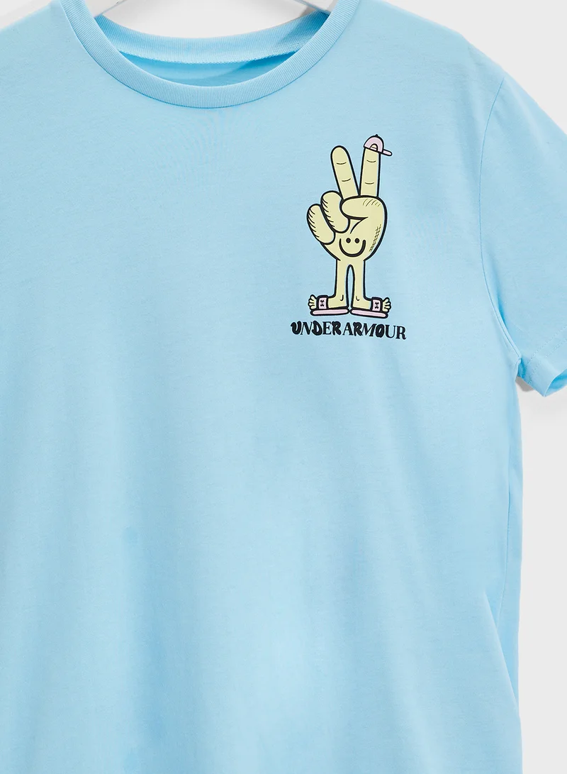 UNDER ARMOUR Youth Peace Love T-Shirt