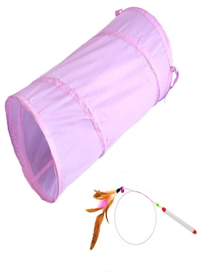 iCAGY Cat Tunnel for Indoor Cats Interactive, Rabbit Tunnel Toys, Pet Toys Play Tunnels for Cats Kittens Rabbits Puppies Crinkle Pop Up 20" - Image 1
