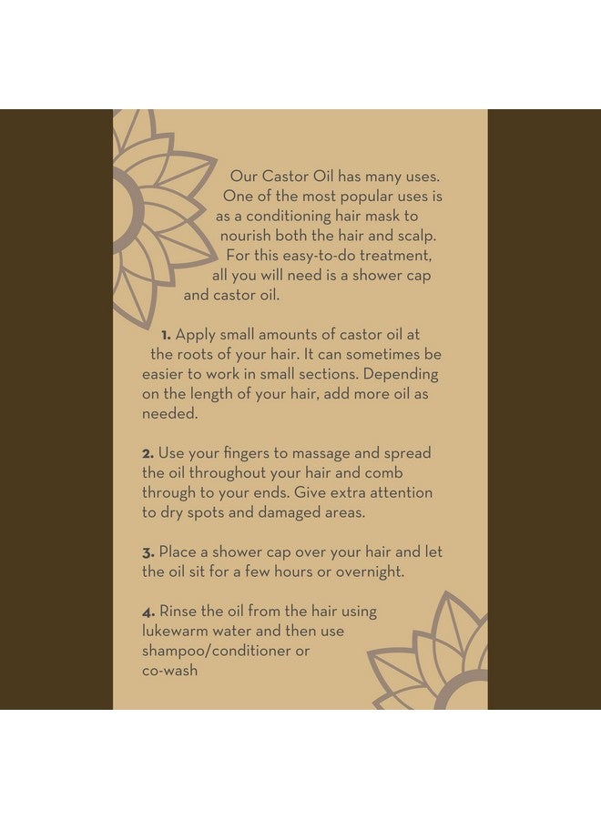 بيور بدي ناتشورالز زيت الخروع لنمو شعر الوجه والبشرة والجسم، زيت الخروع العضوي المضغوط على البارد، أسيت دي ريسينو الهكسان، خالي من غير المكرر، 16 أونصة سائلة - Image 3