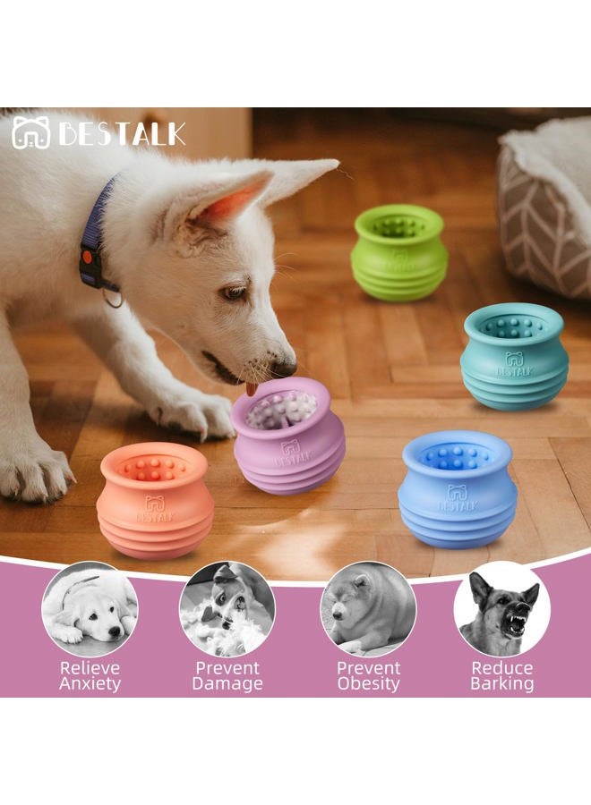 Bestalk Dog Enrichment Treat Toy, Long-Lasting Wobbly Interactive Freeze Lick Toys for Dogs, Stuffable Puzzle Feeder Toy for Boredom, Silicone Treat Dispensing Chew Toy (Pastel Purple,S) - Image 5